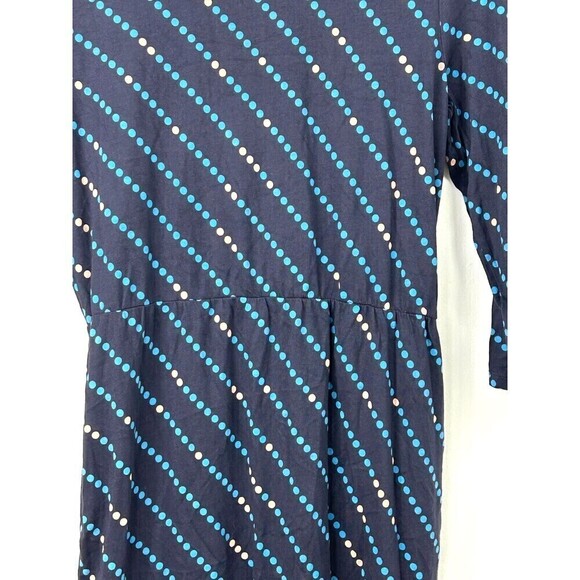 Boden Cressida Faux Wrap Dress Sz 6R Blue Elastic Waist Pockets Modal Cotton E2 - Picture 7 of 11